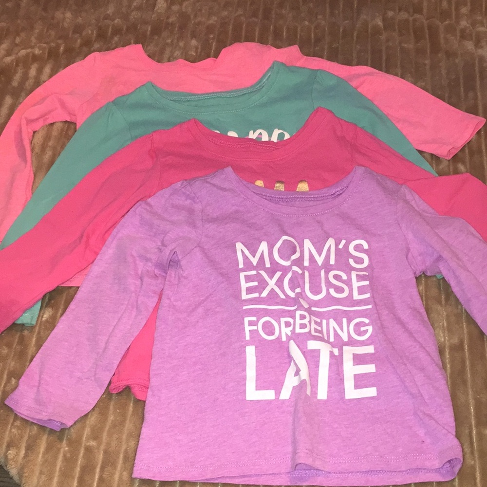 Girls long sleeves tee shirts size 3t